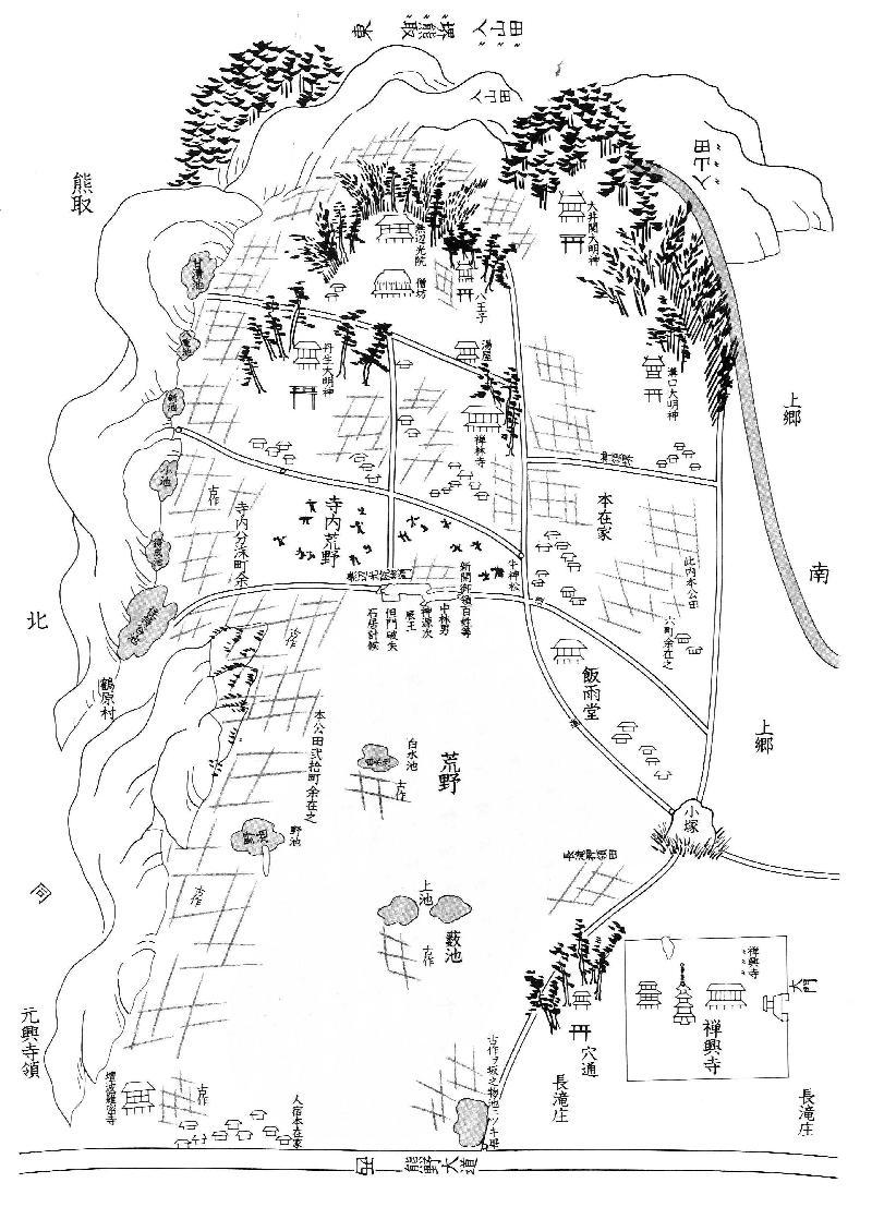 日根荘日根野村荒野絵図