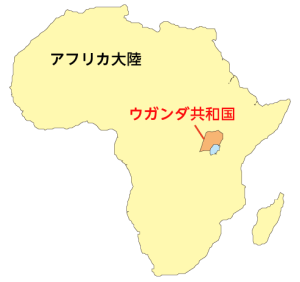 ウガンダ共和国の地図
