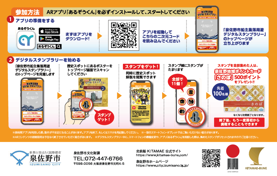 北前船スタンプラリー参加方法