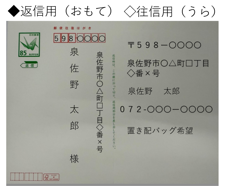 返信面の書き方