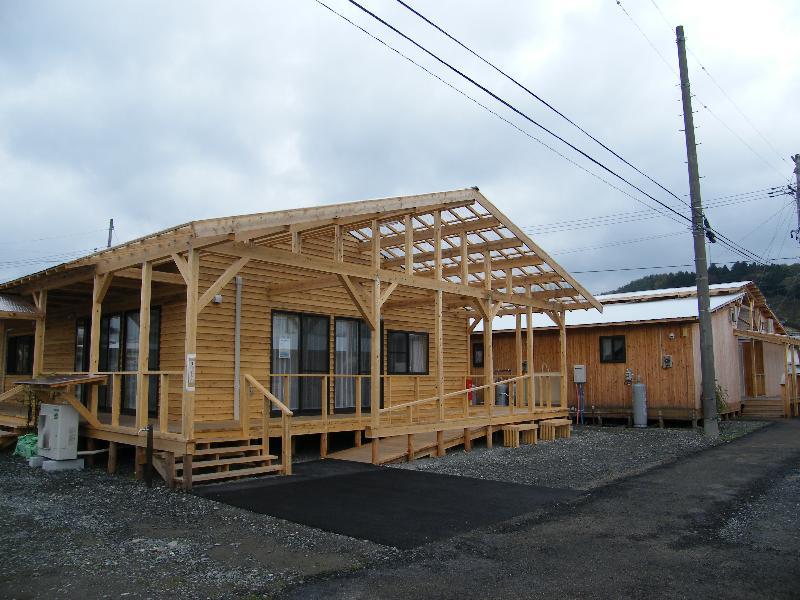 遠野市の仮設住宅