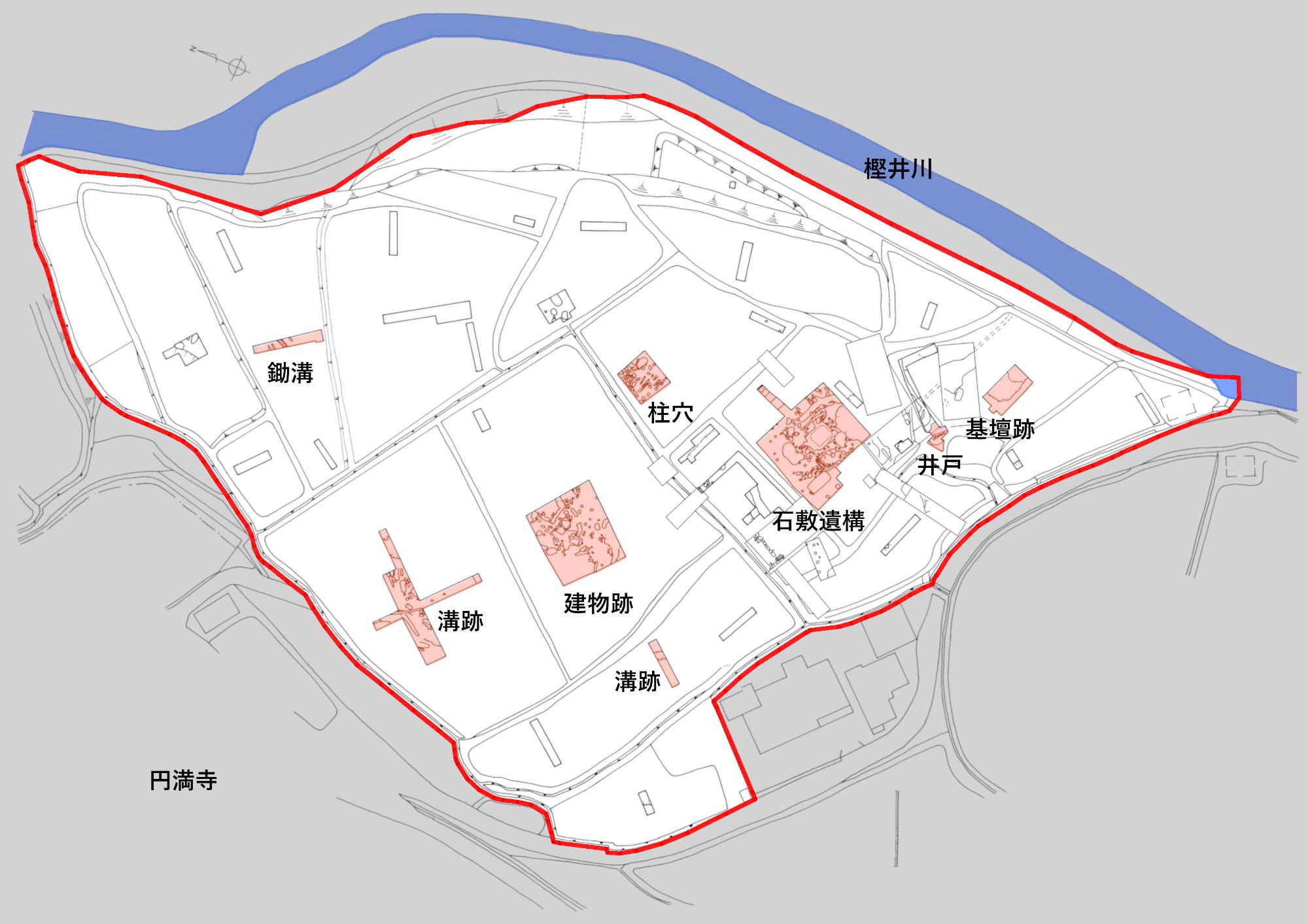 長福寺跡遺構図