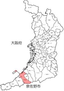 泉佐野市位置図