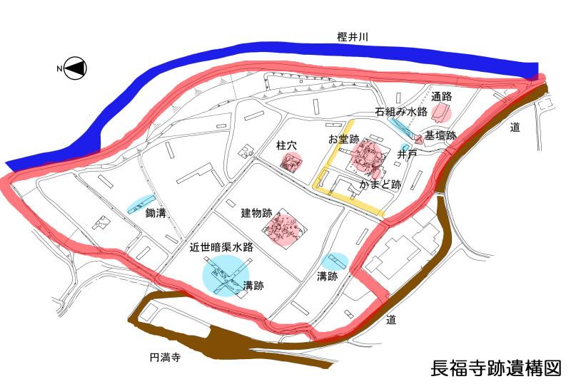 長福寺跡遺構図
