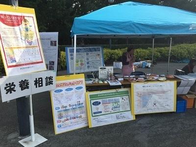 りんくう公園での食事の展示の様子