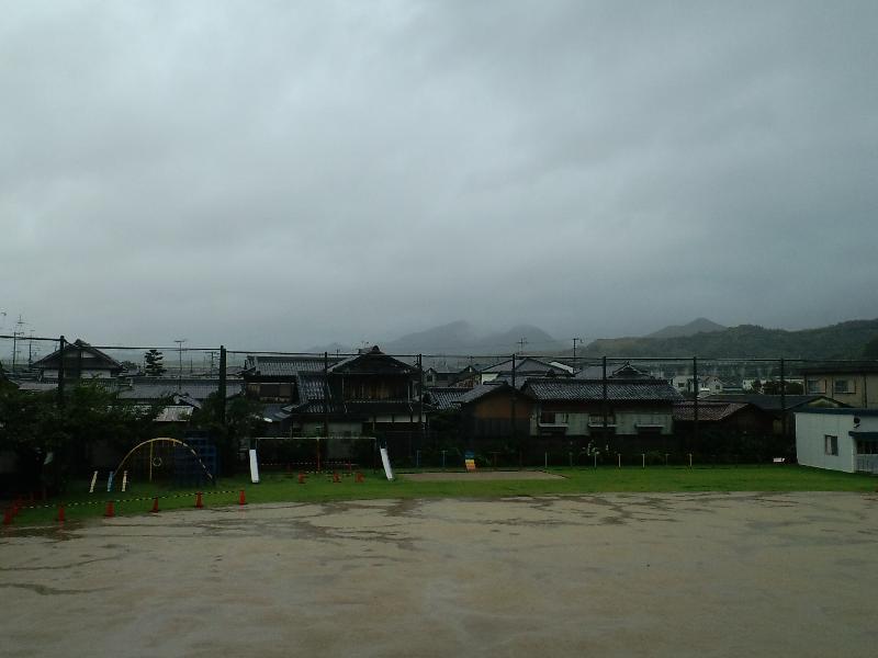 台風の空