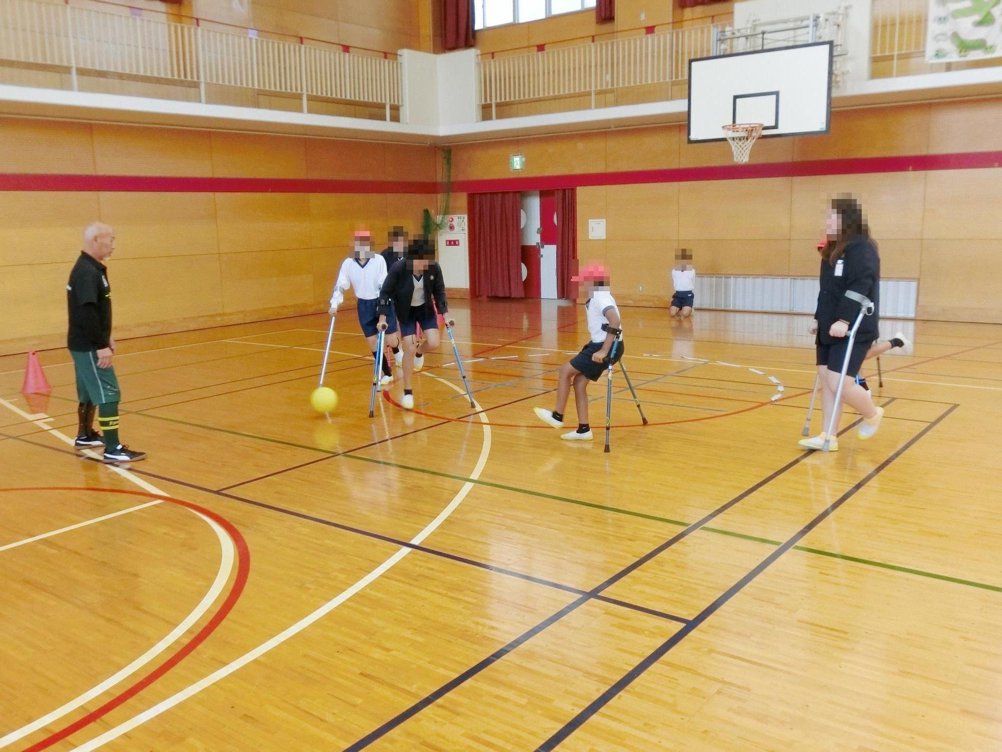 アンプティサッカー体験
