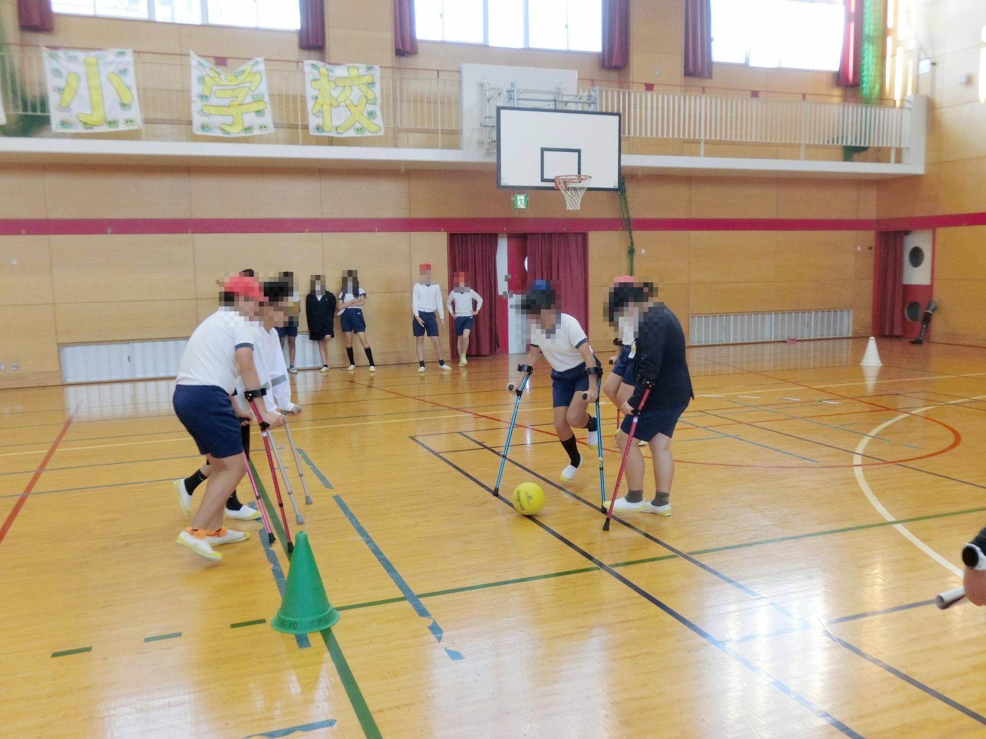 アンプティサッカー体験