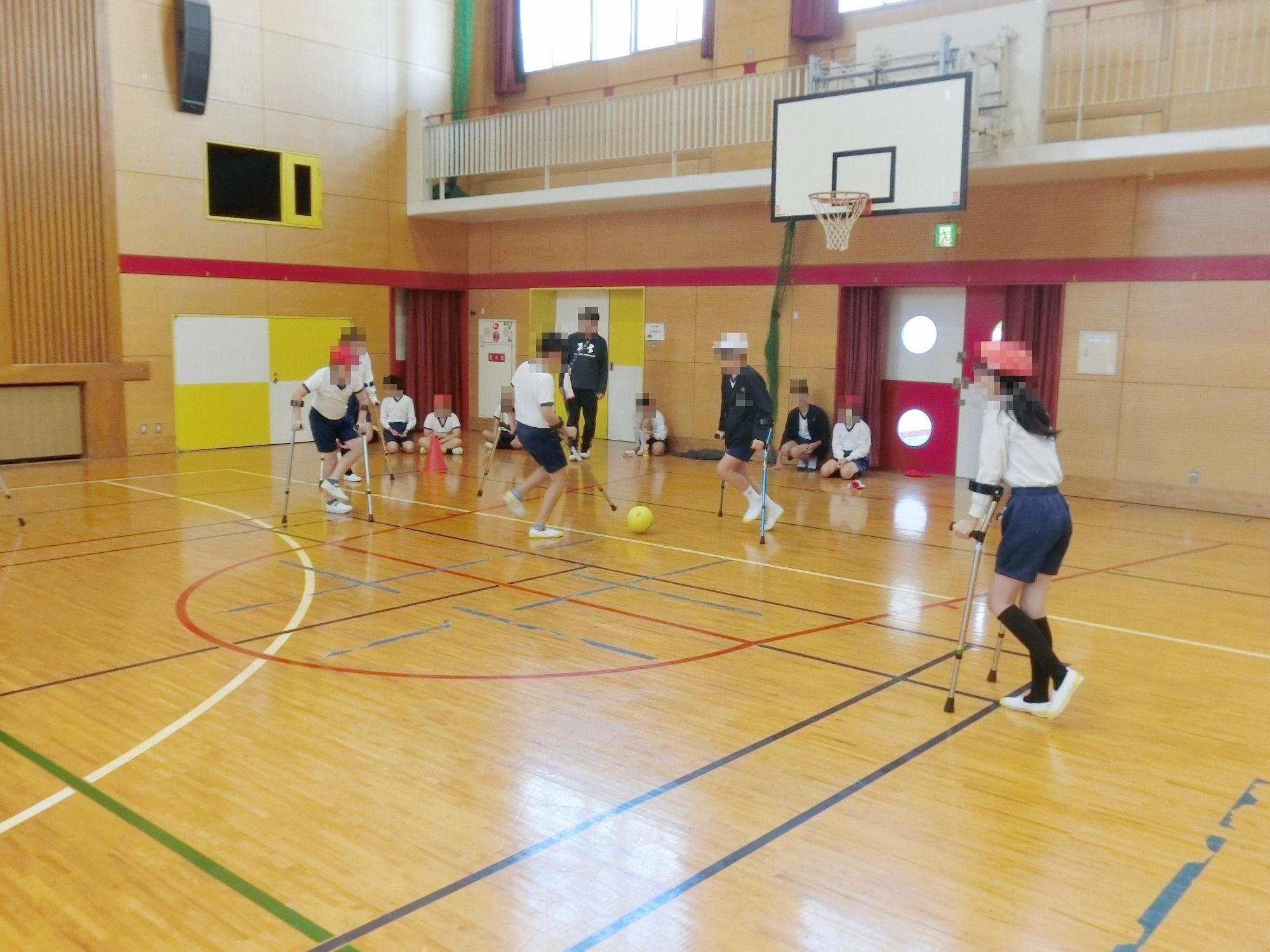 アンプティサッカー体験