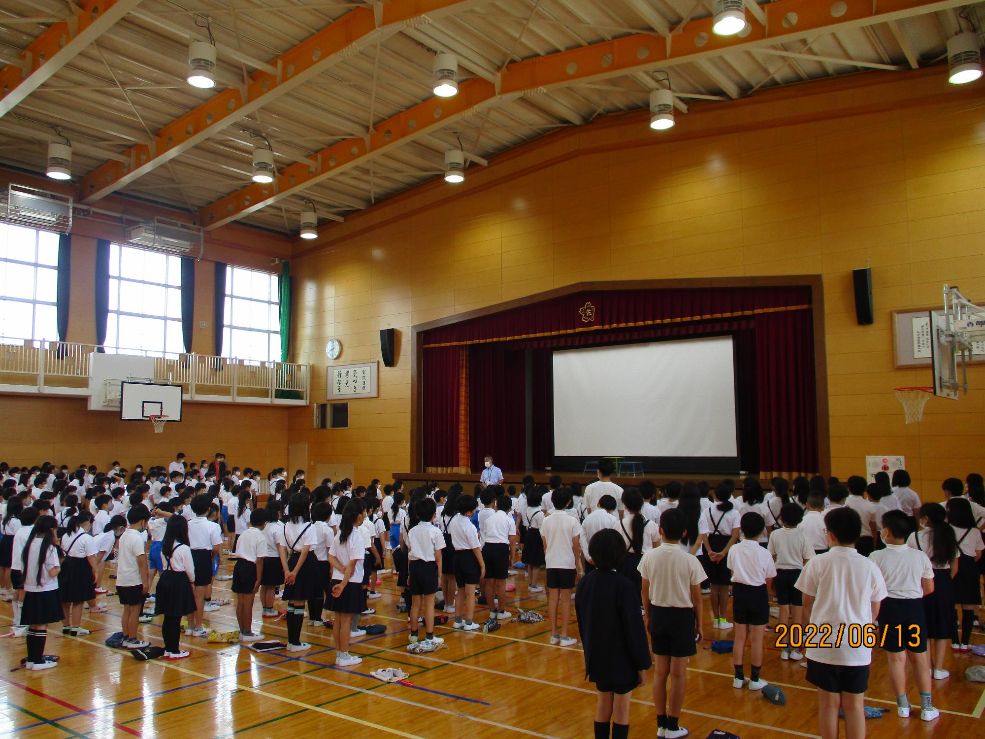 6月の児童朝礼